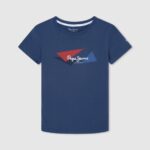 יֶלֶד 4N8XB1640 Pepe Jeans jarman חולצת לוגו דגל