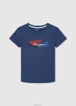 יֶלֶד 4N8XB1640 Pepe Jeans jarman חולצת לוגו דגל