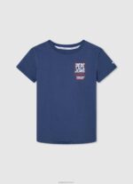 יֶלֶד 4N8XB1641 Pepe Jeans jarman חולצה בהדפס לוגו