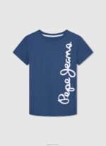 ⁦יֶלֶד 4N8XB1651 Pepe Jeans תפוז דלעת חולצה בהדפס לוגו⁩ – תמונה ⁦4⁩