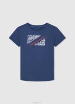 ⁦יֶלֶד 4N8XB1651 Pepe Jeans תפוז דלעת חולצה בהדפס לוגו⁩ – תמונה ⁦5⁩