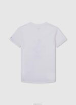 ⁦יֶלֶד 4N8XB1653 Pepe Jeans צבע קרם חולצה בהדפס גרפי⁩ – תמונה ⁦2⁩