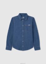 ⁦יֶלֶד 4N8XB1662 Pepe Jeans לבן חולצת פופלין בהתאמה רגילה של maldon⁩ – תמונה ⁦5⁩