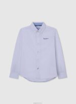 ⁦יֶלֶד 4N8XB1664 Pepe Jeans אוזי חולצת אוקספורד בכושר רגיל של מרסטון⁩ – תמונה ⁦5⁩