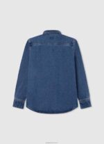 ⁦יֶלֶד 4N8XB1667 Pepe Jeans דֵנִים חולצת ג'ינס בגזרה רגילה של ceder⁩ – תמונה ⁦2⁩