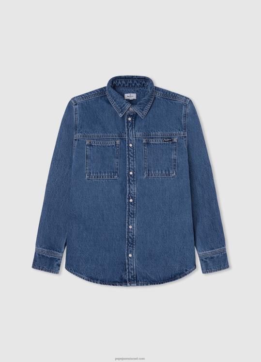 d799d6b6d79cd6b6d793_4n8xb1667_pepe_jeans_d793d6b5d7a0d6b4d799d79d_d797d795d79cd7a6d7aa_d792d799d7a0d7a1_d791d792d796d7a8d794_d7.jpg יֶלֶד 4N8XB1667 Pepe Jeans דֵנִים חולצת ג'ינס בגזרה רגילה של ceder – תמונה 1