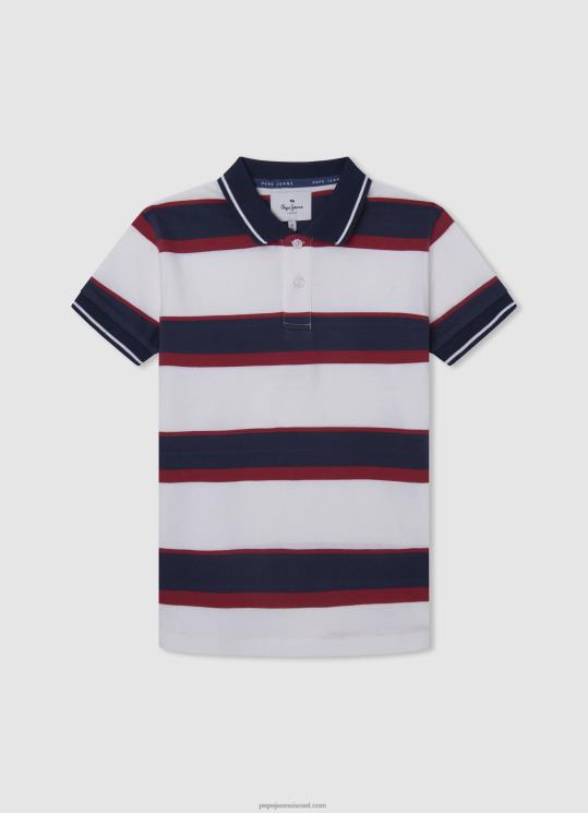 ⁦יֶלֶד 4N8XB1673 Pepe Jeans dulwich חולצת פולו פיקה עם לוגו רקום⁩ – תמונה ⁦5⁩