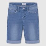 יֶלֶד 4N8XB1680 Pepe Jeans דֵנִים מכנסי ג'ינס קצרים בגזרה דקיקה