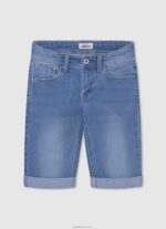 ⁦יֶלֶד 4N8XB1681 Pepe Jeans דֵנִים מכנסי ג'ינס קצרים בגזרה דקיקה⁩ – תמונה ⁦4⁩