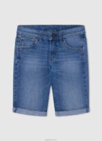 יֶלֶד 4N8XB1683 Pepe Jeans דֵנִים מכנסי ג'ינס קצרים בגזרה דקיקה