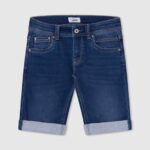 יֶלֶד 4N8XB1684 Pepe Jeans דֵנִים מכנסי ג'ינס קצרים בגזרה דקיקה