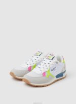 ⁦ילדה 4N8XB1316 Pepe Jeans לבן סניקרס משולבות בריט ניאון⁩ – תמונה ⁦3⁩