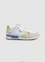 ⁦ילדה 4N8XB1317 Pepe Jeans כְּחוֹל נעלי ספורט משולבות בהדפס אומנה⁩ – תמונה ⁦4⁩