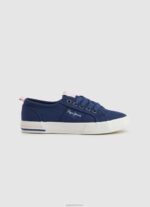 ילדה 4N8XB1324 Pepe Jeans חיל הים נעלי ספורט בסיסיות של בריידי