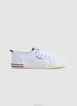 ילדה 4N8XB1325 Pepe Jeans צבע קרם נעלי ספורט בסיסיות של בריידי