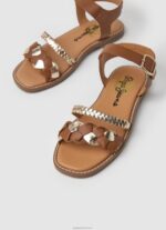 ⁦ילדה 4N8XB1337 Pepe Jeans לְהִשְׁתַזֵף סנדלי עור קלועים של אירמה⁩ – תמונה ⁦3⁩