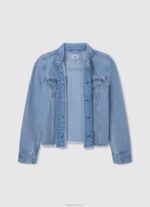 ⁦ילדה 4N8XB1357 Pepe Jeans דֵנִים ז'קט ג'ינס בכושר רגיל⁩ – תמונה ⁦3⁩