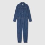 ילדה 4N8XB1363 Pepe Jeans דֵנִים סרבל ג'ינס ארוך מכותנה