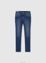 ⁦ילדה 4N8XB1363 Pepe Jeans דֵנִים סרבל ג'ינס ארוך מכותנה⁩ – תמונה ⁦4⁩