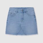 ילדה 4N8XB1378 Pepe Jeans דֵנִים חצאית מיני ג'ינס מכותנה