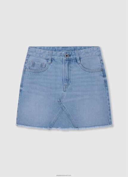 ילדה 4N8XB1378 Pepe Jeans דֵנִים חצאית מיני ג'ינס מכותנה