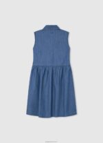 ⁦ילדה 4N8XB1385 Pepe Jeans דֵנִים שמלת ג'ינס עם שרוול חור⁩ – תמונה ⁦2⁩