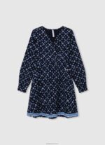 ⁦ילדה 4N8XB1389 Pepe Jeans זוהר שמלת מיני צווארון מעוגל⁩ – תמונה ⁦4⁩