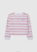 ⁦ילדה 4N8XB1410 Pepe Jeans מוּס ג'רזי פתוח בדוגמת פסים⁩ – תמונה ⁦4⁩