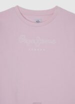 ⁦ילדה 4N8XB1416 Pepe Jeans ורוד רך מגשר כותנה מודפס לוגו⁩ – תמונה ⁦3⁩