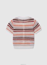 ⁦ילדה 4N8XB1417 Pepe Jeans רַב קרדיגן כותנה בהדפס פסים⁩ – תמונה ⁦2⁩