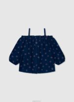 ⁦ילדה 4N8XB1424 Pepe Jeans אָדוֹם חלק עליון אסוף עם שרוולים קצרים⁩ – תמונה ⁦5⁩
