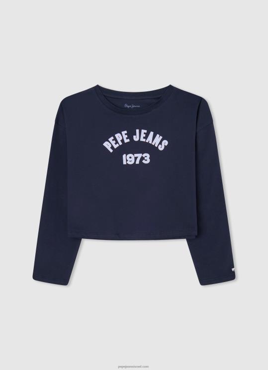 d799d79cd793d794_4n8xb1437_pepe_jeans_dulwich_d797d795d79cd7a6d7aa_d79bd795d7aad7a0d794_d7a2d79d_d7a9d7a8d795d795d79cd799d79d_d790d.jpg ילדה 4N8XB1437 Pepe Jeans dulwich חולצת כותנה עם שרוולים ארוכים – תמונה 1