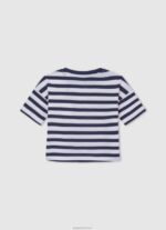 ⁦ילדה 4N8XB1467 Pepe Jeans אוקיינוס חולצת טריקו בהדפס פסים⁩ – תמונה ⁦2⁩