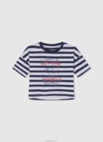 ילדה 4N8XB1467 Pepe Jeans אוקיינוס חולצת טריקו בהדפס פסים