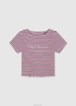 ⁦ילדה 4N8XB1467 Pepe Jeans אוקיינוס חולצת טריקו בהדפס פסים⁩ – תמונה ⁦3⁩
