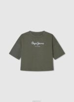 ⁦ילדה 4N8XB1482 Pepe Jeans לבן חולצת טריקו עם סלסולים כפולים⁩ – תמונה ⁦4⁩