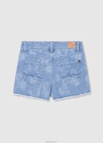 ⁦ילדה 4N8XB1490 Pepe Jeans דֵנִים מכנסי ג'ינס קצרים בהדפס פרחים קציצות⁩ – תמונה ⁦2⁩