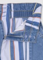 ⁦ילדה 4N8XB1508 Pepe Jeans דֵנִים מכנסי ג'ינס קצרים בהדפס פסים⁩ – תמונה ⁦3⁩