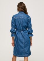 ⁦נשים 4N8XB101 Pepe Jeans דֵנִים שמלת חולצת ג'ינס קצרה⁩ – תמונה ⁦4⁩