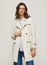 ⁦נשים 4N8XB106 Pepe Jeans מחוץ לתחרה מעיל טרנץ' אריג קלאסי⁩ – תמונה ⁦3⁩