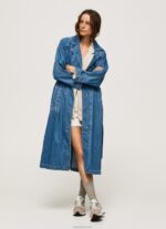 ⁦נשים 4N8XB108 Pepe Jeans דֵנִים מעיל טרנץ' ג'ינס במידות גדולות⁩ – תמונה ⁦2⁩