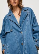 ⁦נשים 4N8XB108 Pepe Jeans דֵנִים מעיל טרנץ' ג'ינס במידות גדולות⁩ – תמונה ⁦3⁩