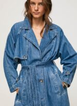 ⁦נשים 4N8XB108 Pepe Jeans דֵנִים מעיל טרנץ' ג'ינס במידות גדולות⁩ – תמונה ⁦4⁩