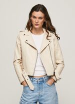 ⁦נשים 4N8XB115 Pepe Jeans מחוץ לתחרה מעיל אופנוענים עם כתפיים אפלוליות⁩ – תמונה ⁦2⁩