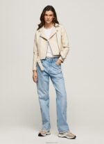 נשים 4N8XB115 Pepe Jeans מחוץ לתחרה מעיל אופנוענים עם כתפיים אפלוליות