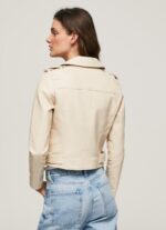 ⁦נשים 4N8XB115 Pepe Jeans מחוץ לתחרה מעיל אופנוענים עם כתפיים אפלוליות⁩ – תמונה ⁦4⁩