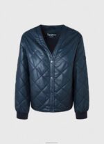 ⁦נשים 4N8XB119 Pepe Jeans dulwich ז'קט מרופד יהלומים⁩ – תמונה ⁦5⁩