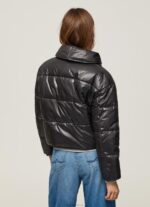 ⁦נשים 4N8XB123 Pepe Jeans שָׁחוֹר מעיל פוך מרופד מבריק⁩ – תמונה ⁦4⁩