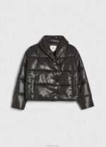 ⁦נשים 4N8XB123 Pepe Jeans שָׁחוֹר מעיל פוך מרופד מבריק⁩ – תמונה ⁦5⁩