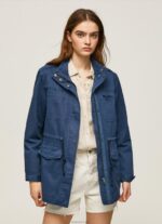 נשים 4N8XB127 Pepe Jeans אוקיינוס פארקה כותנה בהדפס יוניון ג'ק